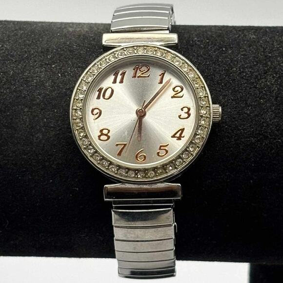 Silver Crystal Watch - Picture 1 of 3